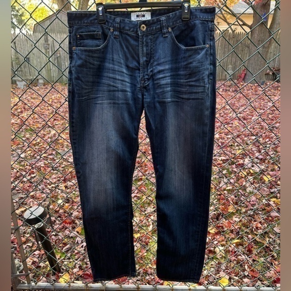 Joseph Abboud‎ Men's Straight Leg Jeans, 36Wx32L (Dark Blue Wash)